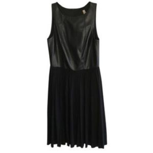 Bailey 44 Faux-leather and jersey dress